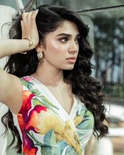 Stylish Telugu Beauty Krithi Shetty in a Multicolor Floral Cut Out Jumpsuit Photos 02 Stylish Telugu Beauty Krithi Shetty in a Multicolor Floral Cut Out Jumpsuit Photos 02