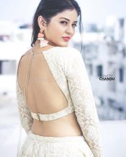 Taxiwaala Actress Priyanka Jawalkar in an Embroidered Lehenga and Backless Choli Photos 02