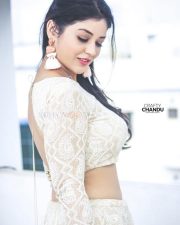 Taxiwaala Actress Priyanka Jawalkar in an Embroidered Lehenga and Backless Choli Photos 09