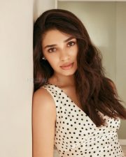 Telugu Beauty Krithi Shetty in a Polka Dotted Dress Pictures 02