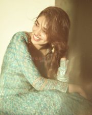 Telugu Diva Krithi Shetty in a Traditional Ethnic Kurti Photos 04