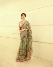 Vintage Beauty Krithi Shetty in a Floral Saree Photos 06