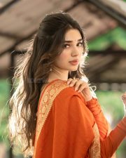 Winsome Actress Krithi Shetty in a Orange Embroidered Salwar Suit Photos 02 Winsome Actress Krithi Shetty in a Orange Embroidered Salwar Suit Photos 02