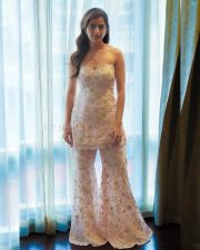 Actress Ashika Ranganath in a Beige Strapless Sharara Suit Pictures 05 Actress Ashika Ranganath in a Beige Strapless Sharara Suit Pictures 05