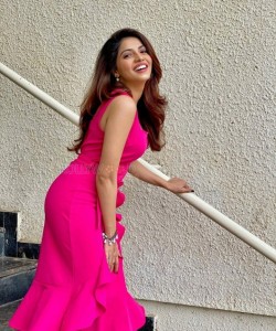 Actress Kaashima Rafi Pink Dress Photoshoot Pictures