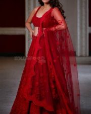 Actress Kajal Aggarwal Red Dress Photoshoot Pictures