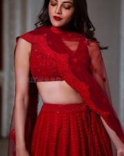 Actress Kajal Aggarwal Red Dress Photoshoot Pictures