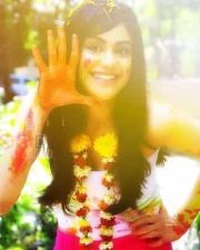 Adah Sharma Celebrating Holi Photos
