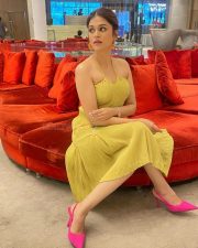 Adorable Shraddha Das in a Strappy Halterneck Yellow Dress Pictures 01 Adorable Shraddha Das in a Strappy Halterneck Yellow Dress Pictures 01