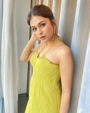 Adorable Shraddha Das in a Strappy Halterneck Yellow Dress Pictures 03 Adorable Shraddha Das in a Strappy Halterneck Yellow Dress Pictures 03