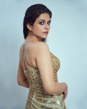 Arrdham Actress Shraddha Das in a Silver Lehenga with Sleeveless Blouse Pictures 01