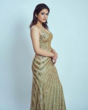 Arrdham Actress Shraddha Das in a Silver Lehenga with Sleeveless Blouse Pictures 04