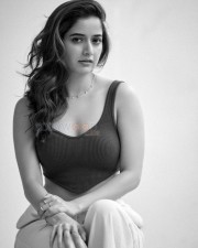 Beautiful Ashika Ranganath in a Crop Top Black and White Pictures 07