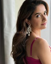 Beautiful Ashika Ranganath in a Pink Saree with a Sleeveless Blouse Photos 06