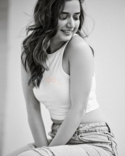 Beautiful Ashika Ranganath in a White Crop Top Black and White Photos 04 Beautiful Ashika Ranganath in a White Crop Top Black and White Photos 04