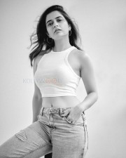 Beautiful Ashika Ranganath in a White Crop Top Black and White Photos 10 Beautiful Ashika Ranganath in a White Crop Top Black and White Photos 10