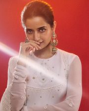 Beautiful Kannada Actress Ashika Ranganath in a White Anarkali Lehenga Photos 04