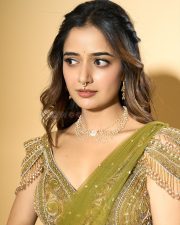 Beautiful Kannada Actress Ashika Rangnath in a Green Lehenga Saree with a Matching Embellished Blouse Pictures 07 Beautiful Kannada Actress Ashika Rangnath in a Green Lehenga Saree with a Matching Embellished Blouse Pictures 07