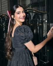 Beautiful Sonam Kapoor in a Black Dior Date Night Dress Pictures 03
