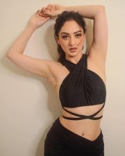 Bold and Beautiful Sandeepa Dhar in a Black Halter Neck Outfit Pictures 04
