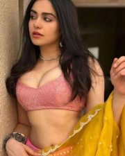 Bollywood Heroine Adah Sharma Sexy in Pink Lehenga Photos 01
