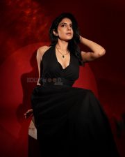 Captivating Misha Narang in a Black Halter Neck Dress Pictures 05