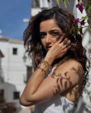 Dazzling Ashika Ranganath in a White Crop Top with Thin Straps Pictures 03 Dazzling Ashika Ranganath in a White Crop Top with Thin Straps Pictures 03
