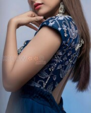 Elegant Ashika Ranganath in a Blue Lehenga Pictures 03