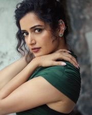 Enchanting Actress Ashika Ranganath in a Dark green ruched cut out gown Photos 04 Enchanting Actress Ashika Ranganath in a Dark green ruched cut out gown Photos 04