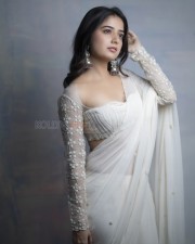 Gathavaibhava Movie Heroine Ashika Ranganath Sexy in White Saree Photos 09 Gathavaibhava Movie Heroine Ashika Ranganath Sexy in White Saree Photos 09
