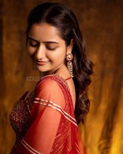 Gorgeous Ashika Ranganath in a Red Lehenga Pictures 04