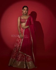 Pattathu Arasan Movie Heroine Ashika Ranganath Hot in Red Saree Photos 04