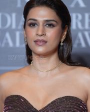 Poised Actress Shraddha Das in a Dark Plum Sequined Strapless Sweetheart Gown with Diamond Tennis Necklace Photos 01 Poised Actress Shraddha Das in a Dark Plum Sequined Strapless Sweetheart Gown with Diamond Tennis Necklace Photos 01