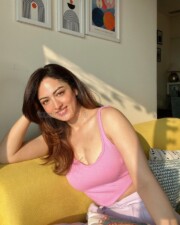 Sensous Sandeepa Dhar in a Pink Spaghetti Top Pictures 01