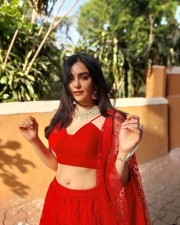Sexy Adah Sharma in a Red Lehenga Pictures 01