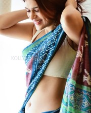 Sexy Shraddha Das Hot Navel Saree Photos 02
