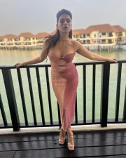 Sexy Shraddha Das in a Satin Strapless Long Dress Photos 07 Sexy Shraddha Das in a Satin Strapless Long Dress Photos 07