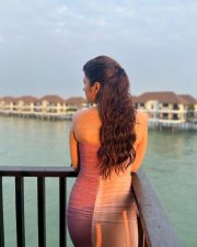 Sexy Shraddha Das in a Satin Strapless Long Dress Photos 09 Sexy Shraddha Das in a Satin Strapless Long Dress Photos 09