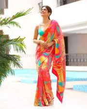 Shraddha Das Stunning Cleavage Show in Saree Photos 07