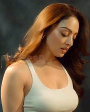 Stunning Hot Sandeepa Dhar in a White Sports Bra and Black Pants Pictures 02