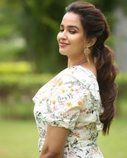 Telugu Actress Pujita Ponnada at Akasa Veedhilo Movie Trailer Launch Photos