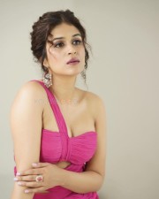 Tollywood Actress Shraddha Das Sexy in Pink Photos 02