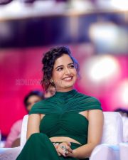 Vivacious Actress Ashika Ranganath in a Dark Green Draped Ruched High Neck Dress Photos 02 Vivacious Actress Ashika Ranganath in a Dark Green Draped Ruched High Neck Dress Photos 02
