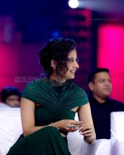 Vivacious Actress Ashika Ranganath in a Dark Green Draped Ruched High Neck Dress Photos 04 Vivacious Actress Ashika Ranganath in a Dark Green Draped Ruched High Neck Dress Photos 04