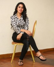Actress Mirnalini Ravi in Black Dotted Shirt Photoshoot Stills 13