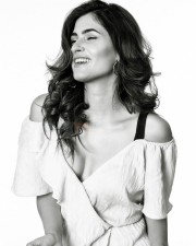 Bollywood Actress Karishma Sharma Sexy Black and White Picture 01