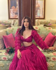 Enchanting Actress Karishma Sharma in a Fuchsia Ruffle Lehenga Set Photos 01 Enchanting Actress Karishma Sharma in a Fuchsia Ruffle Lehenga Set Photos 01