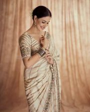 Junior Movie Actress Genelia Deshmukh Saree Photoshoot Stills 02