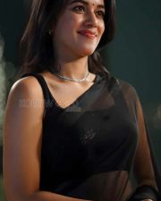 Mama Mascheendra Heroine Mirnalini Ravi Gorgeous in a Transparent Black Saree Photos 04