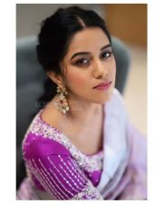 Passionate Mirnalini Ravi in Lavender Saree Photos 02 Passionate Mirnalini Ravi in Lavender Saree Photos 02
